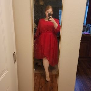 3x Red eyelet dress